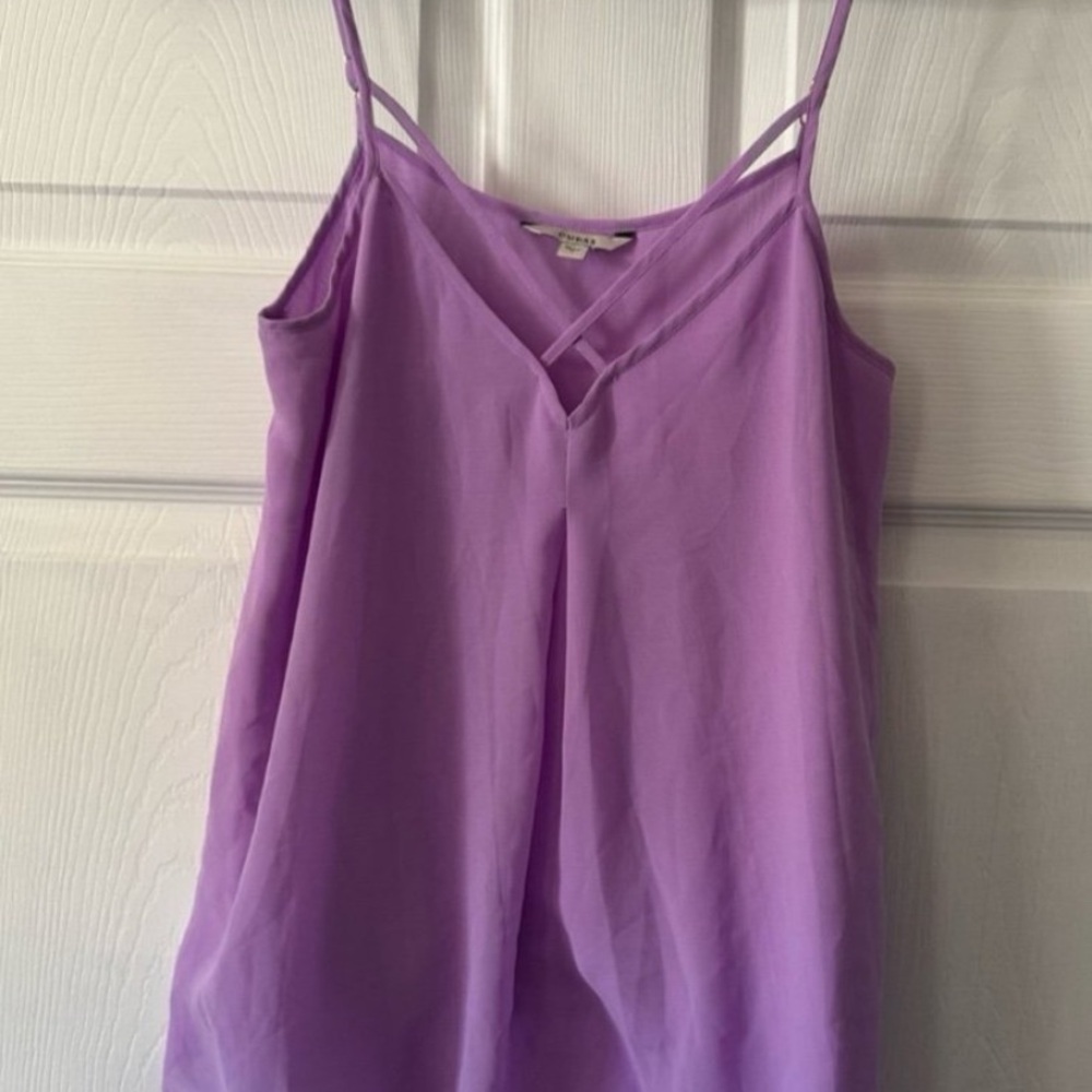 Guess Purple Strappy Camisole Flowy Tank Top